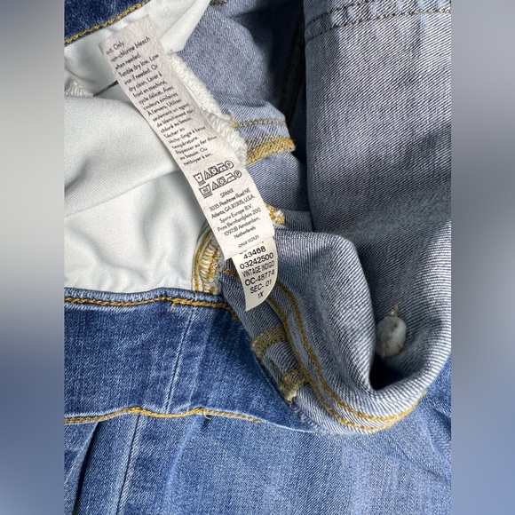 Spanx Seamed Front Wide Leg Vintage Indigo Flared Jeans Size 1X Tall - Picture 7 of 12